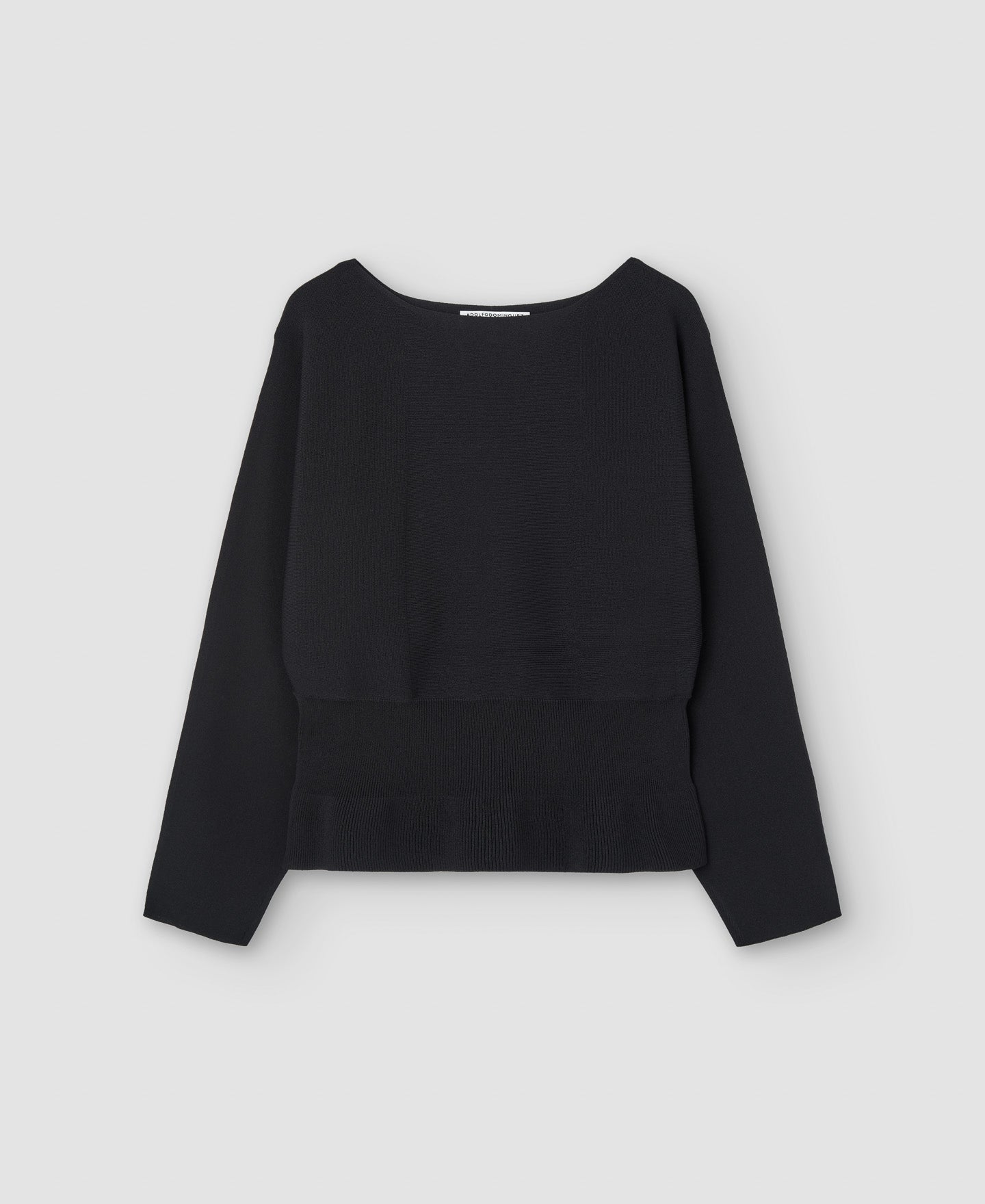 Women Jersey | Black Womens Sweater by Spanish designer Adolfo Dominguez