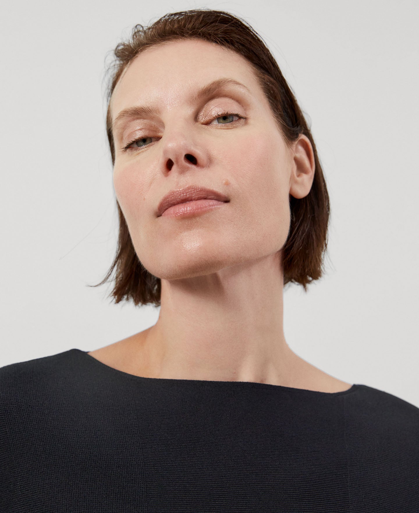 Women Jersey | Black Womens Sweater by Spanish designer Adolfo Dominguez