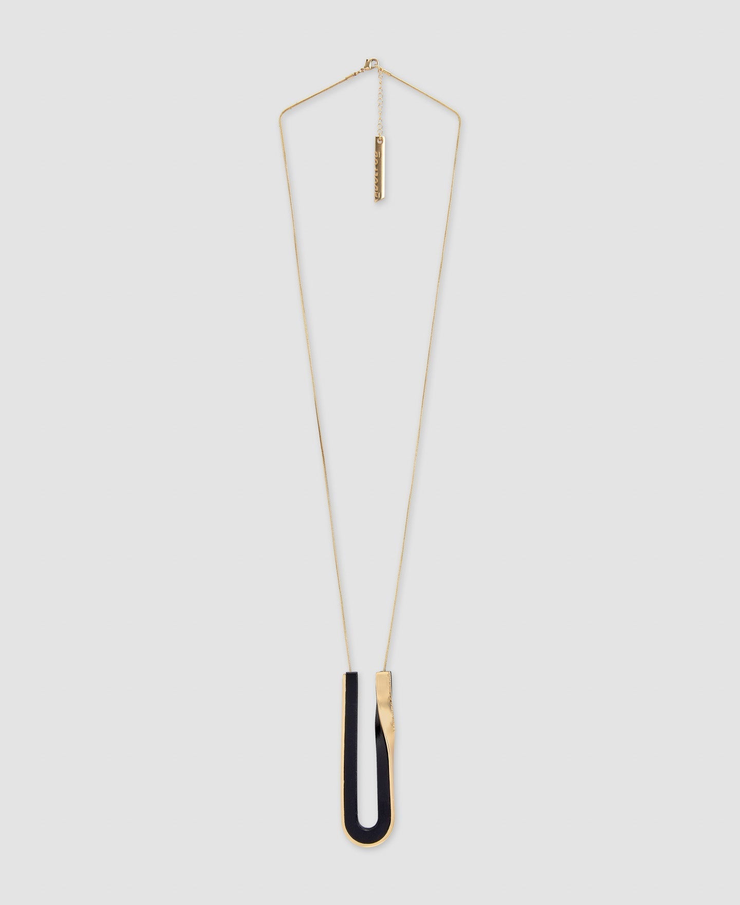 Women Necklace | Black Zinc And Responsible Wood Necklace by Spanish designer Adolfo Dominguez