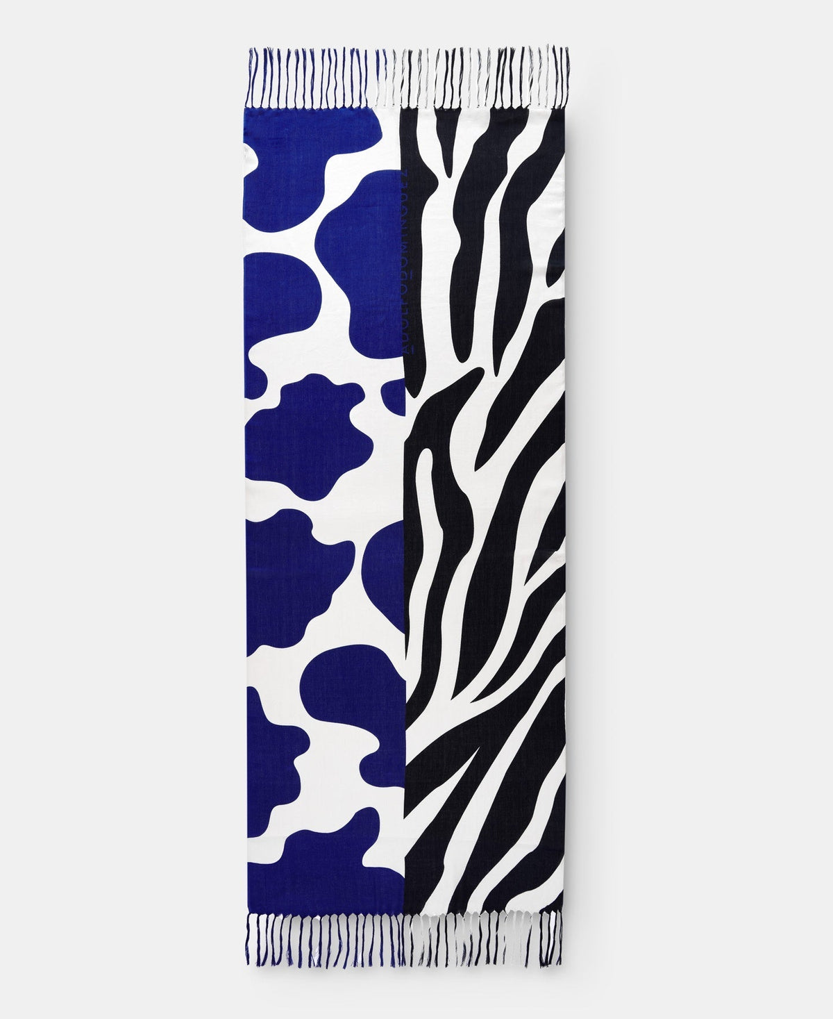 Women Shawl | Blue Animal Print Cotton And Modal Shawl by Spanish designer Adolfo Dominguez