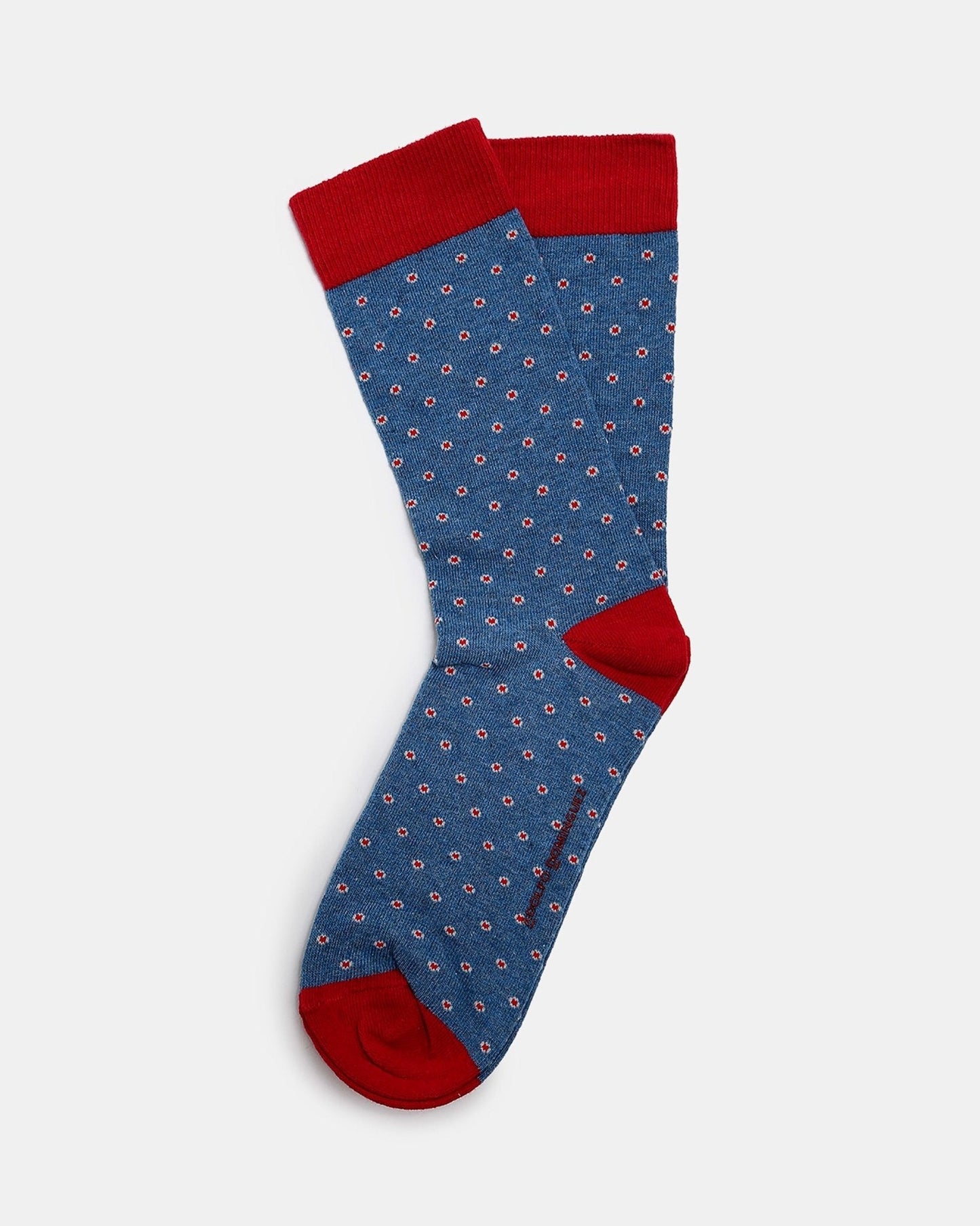 Men Socks | Blue Low Cut Socks With Two-Tone Motif by Spanish designer Adolfo Dominguez