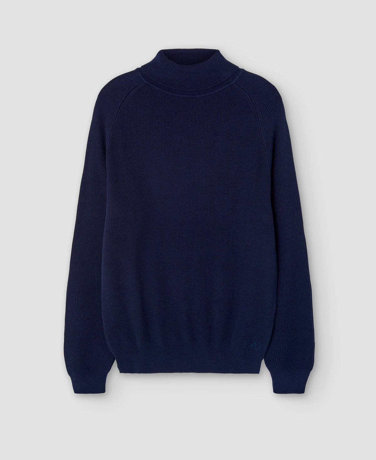 Men Jersey | Blue Melange Sweater by Spanish designer Adolfo Dominguez