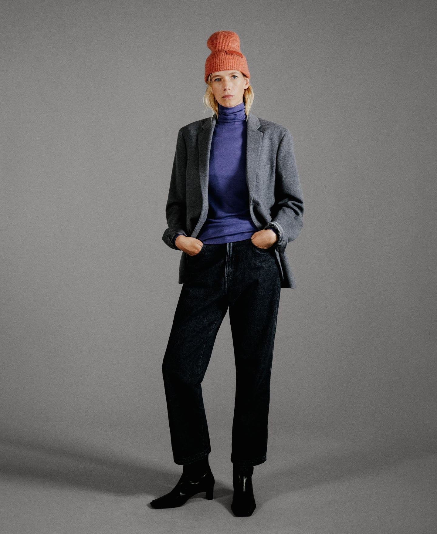 Women Long-Sleeve T-Shirt | Blue Merino Wool Long Sleeve T-Shirt by Spanish designer Adolfo Dominguez