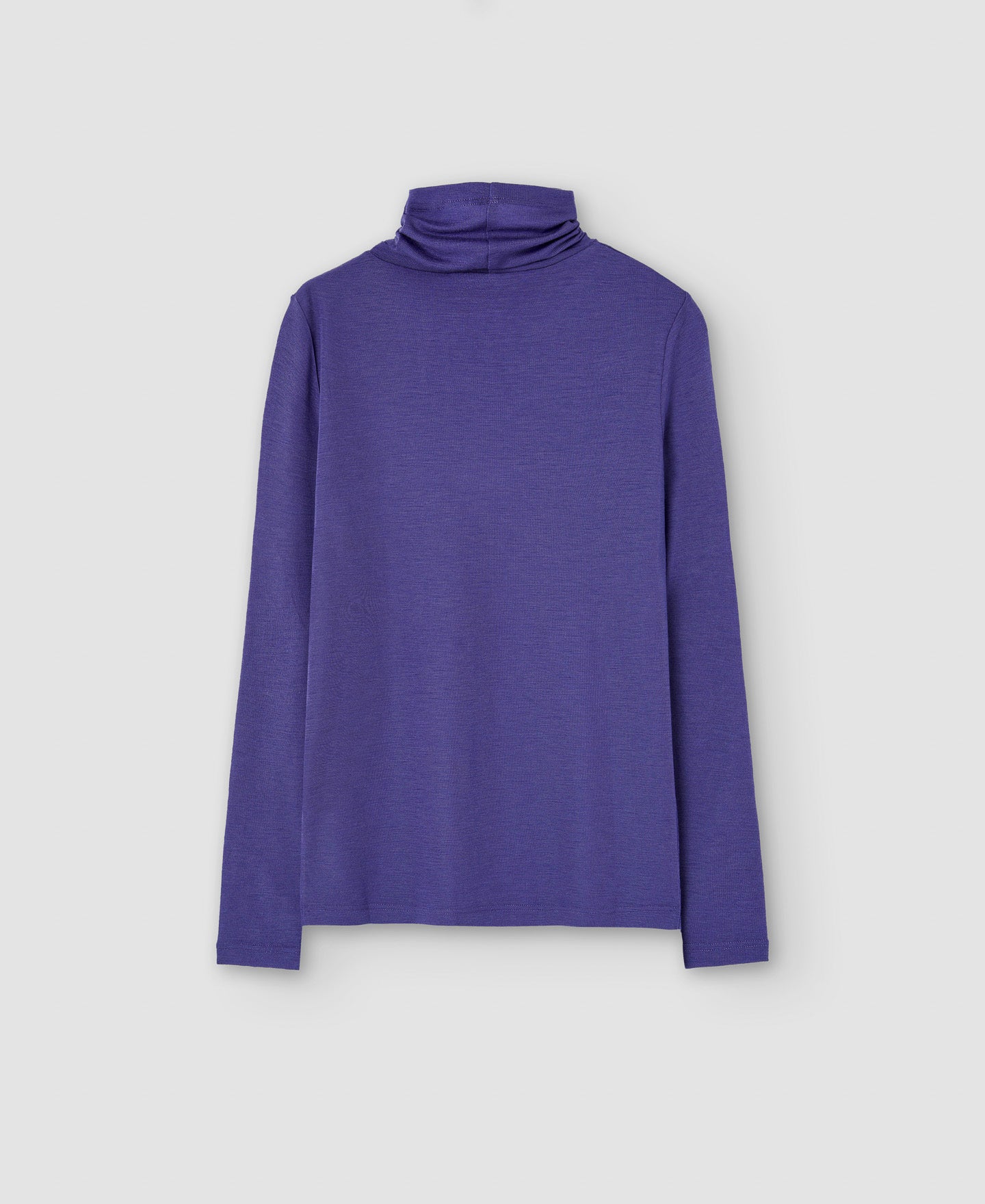 Women Long-Sleeve T-Shirt | Blue Merino Wool Long Sleeve T-Shirt by Spanish designer Adolfo Dominguez
