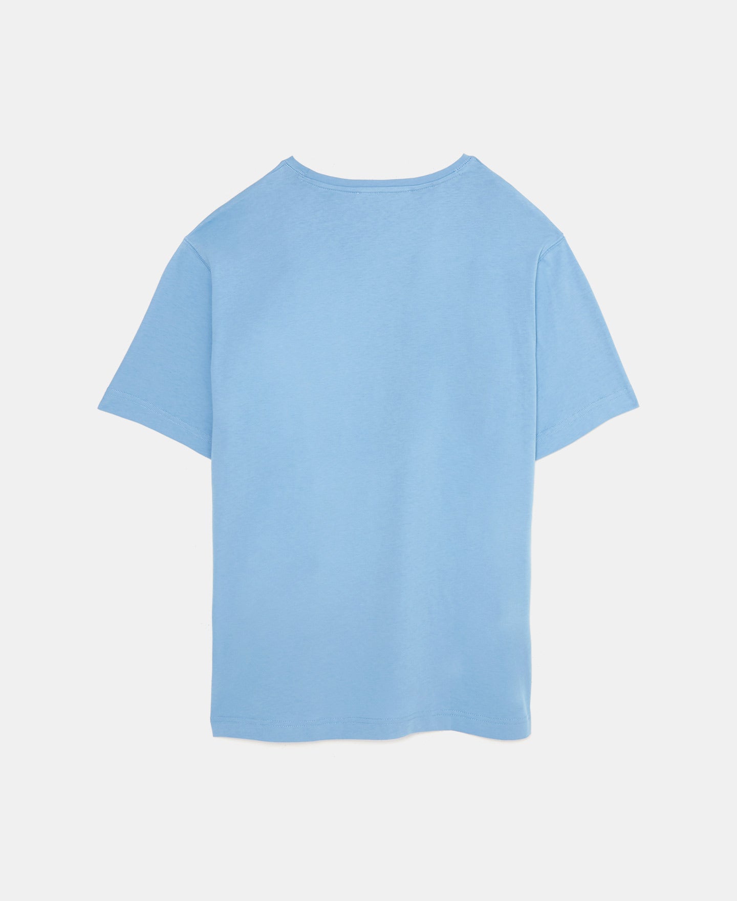 Men T-Shirt (Short Sleeve) | Blue Organic Cotton Crew Neck T-Shirt by Spanish designer Adolfo Dominguez