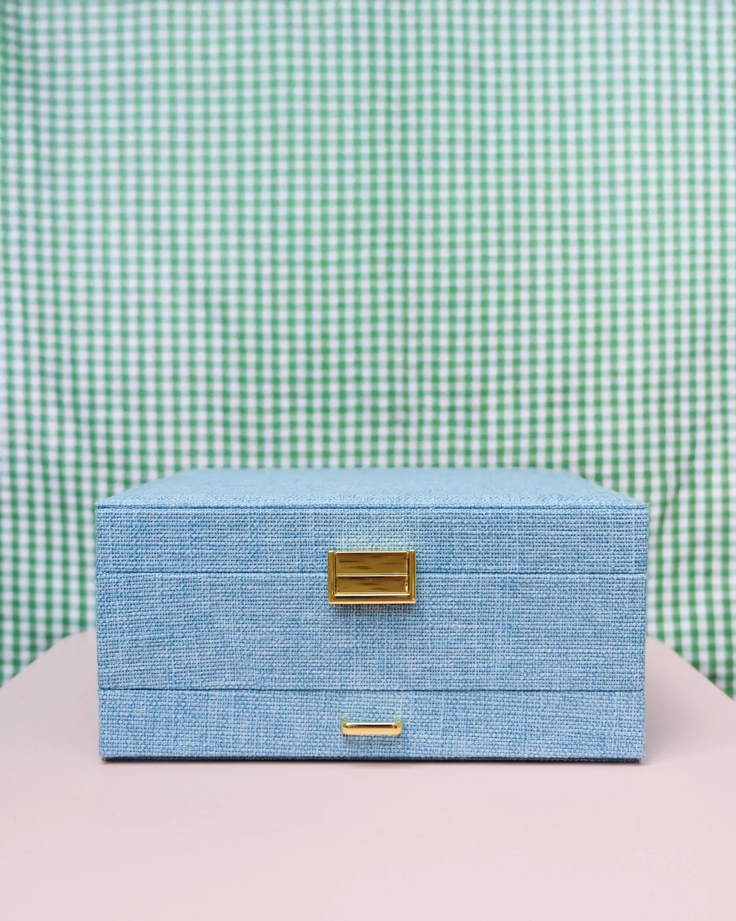 Denise Linen Jewelry Box Sky Blue