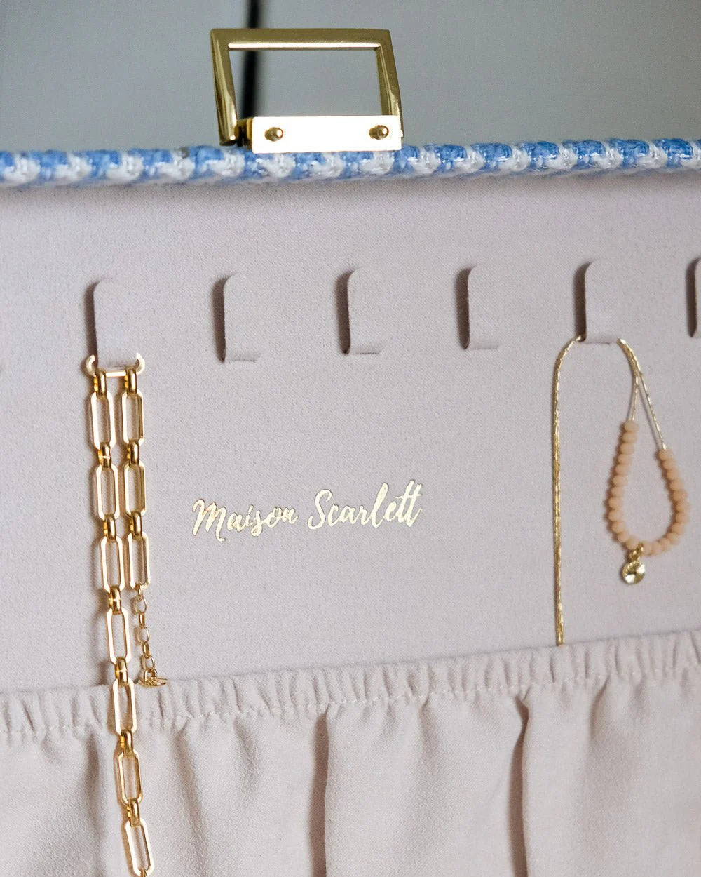 Denise Houndstooth Jewelry Box Pink