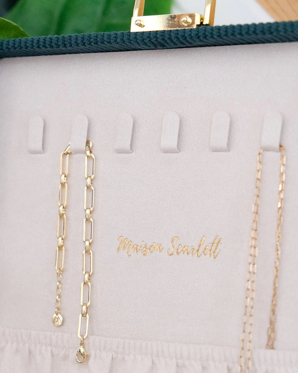 Anne Corduroy Jewelry Box Green