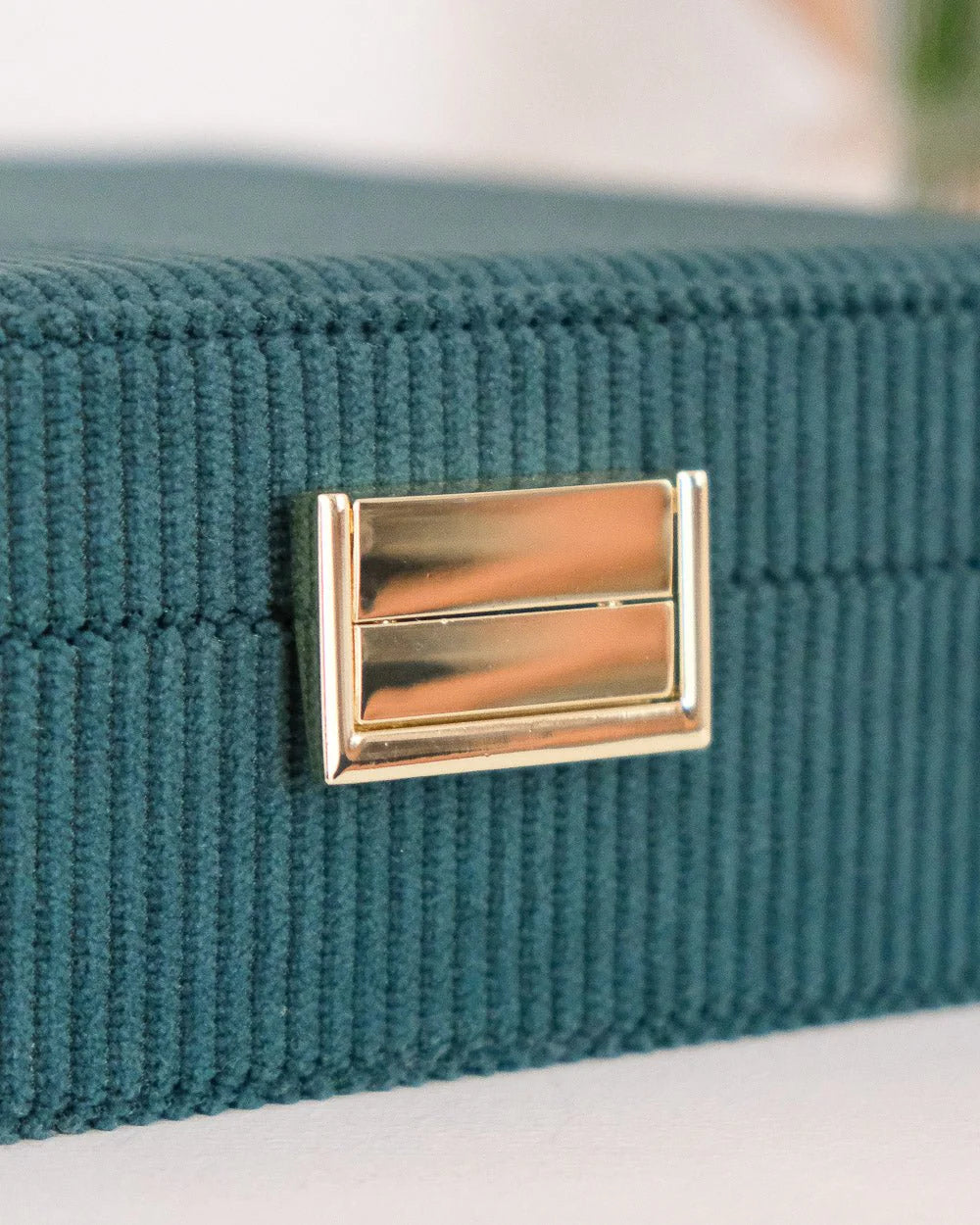 Anne Corduroy Jewelry Box Green