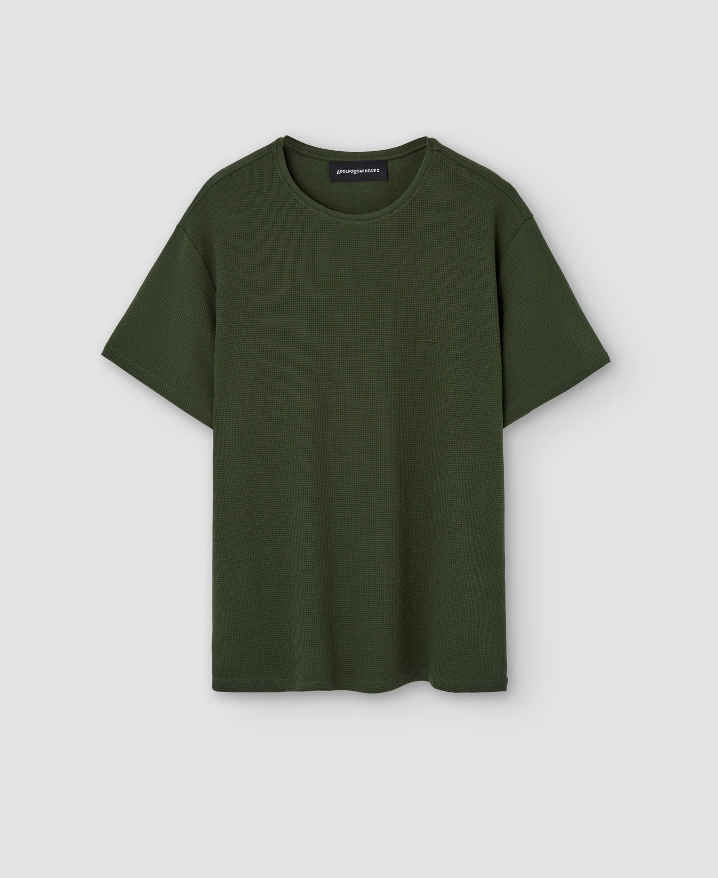 Men T-Shirt (Short Sleeve) | Bottle Green T-Shirt by Spanish designer Adolfo Dominguez