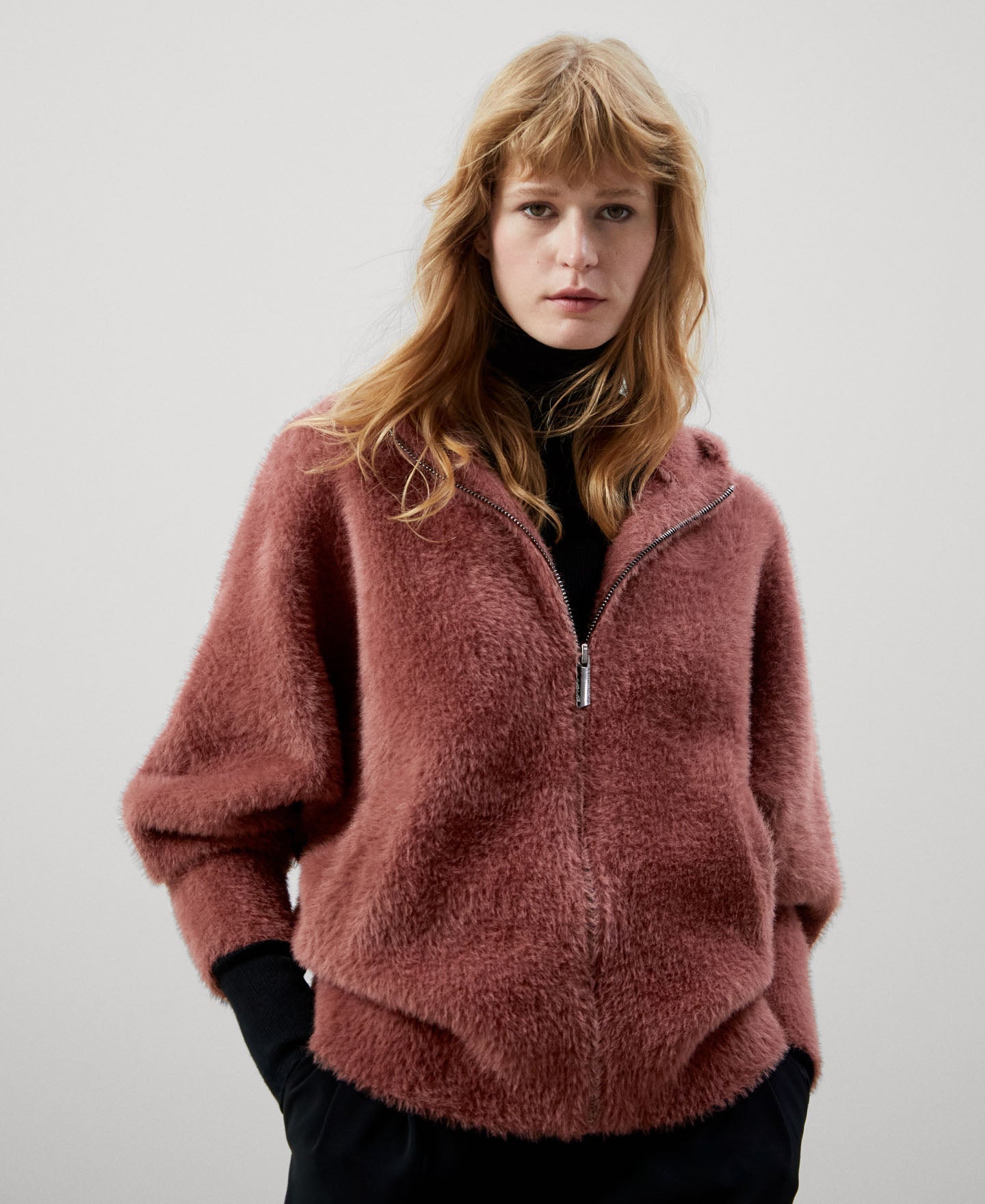 Women Knit Jacket | Brown Jacket by Spanish designer Adolfo Dominguez
