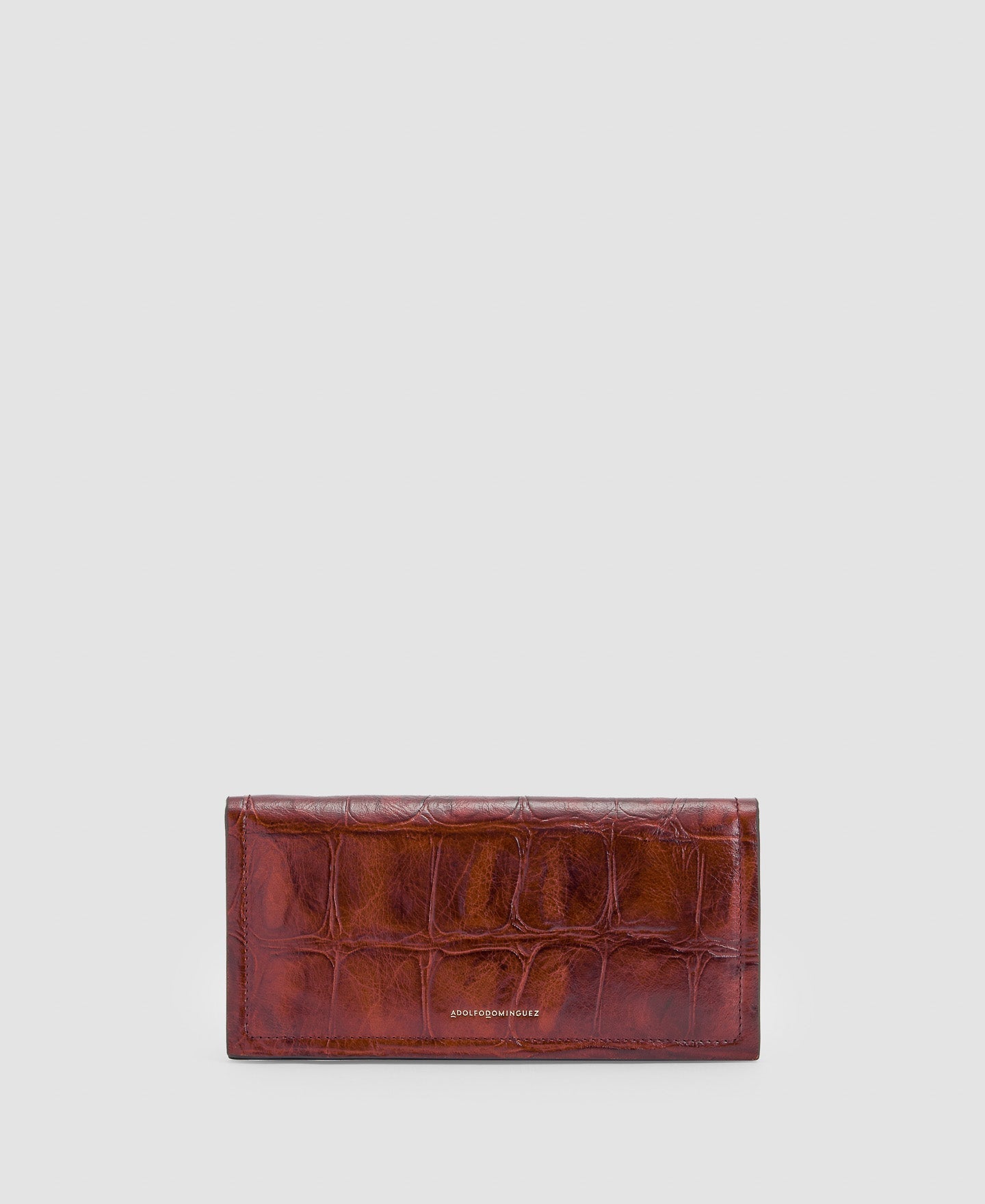 Women Wallet | Brown Large Wallet In Coco Leather by Spanish designer Adolfo Dominguez