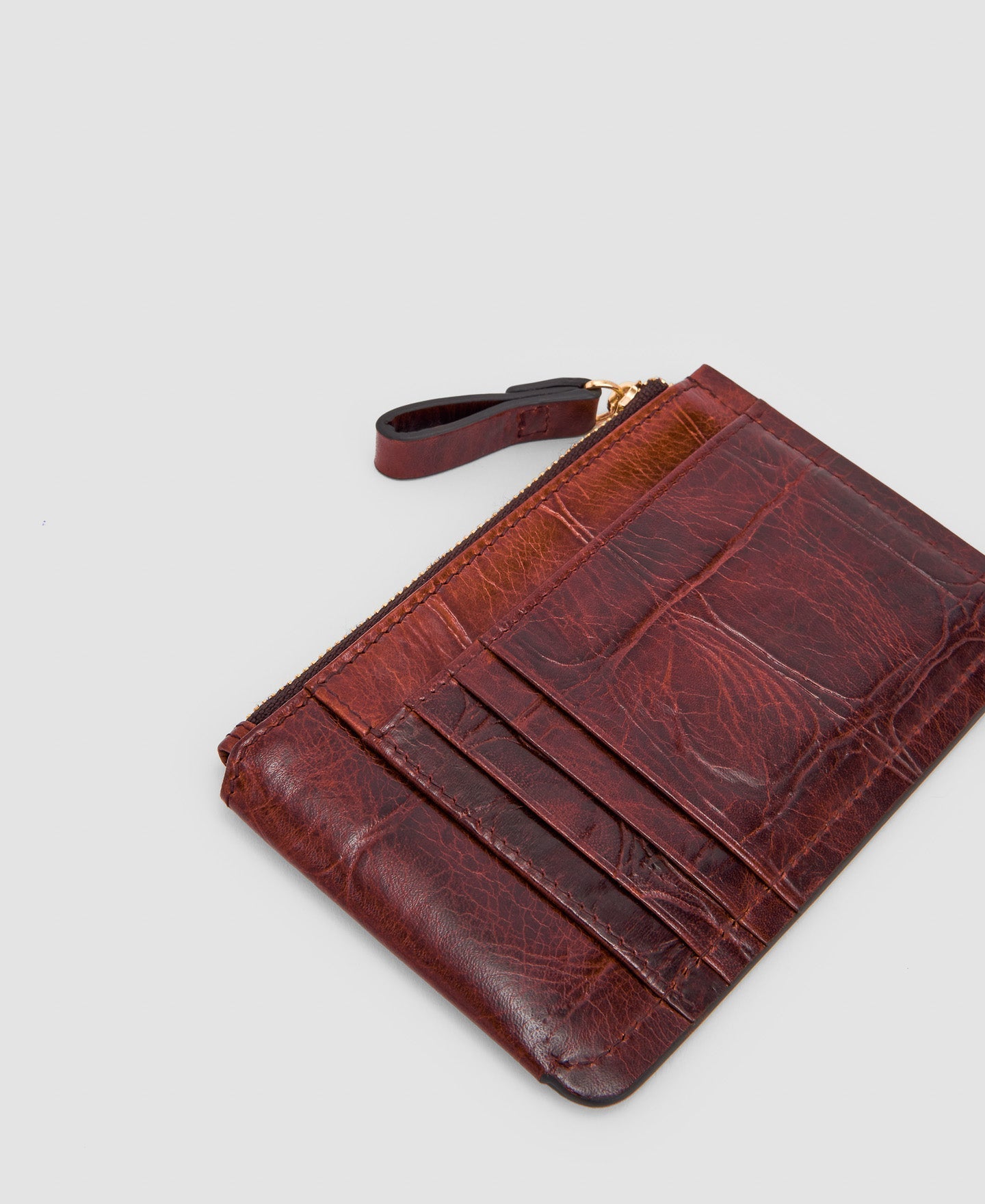 Women Wallet | Brown Medium Wallet In Coco Leather by Spanish designer Adolfo Dominguez