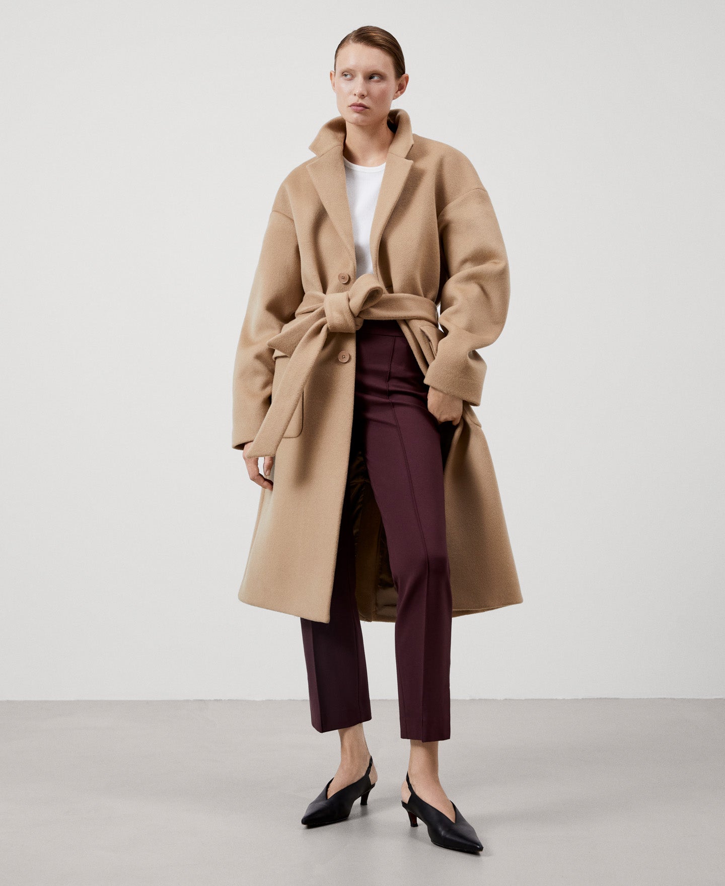 Women Trousers | Brown Nailon And Viscose Skinny Trousers by Spanish designer Adolfo Dominguez