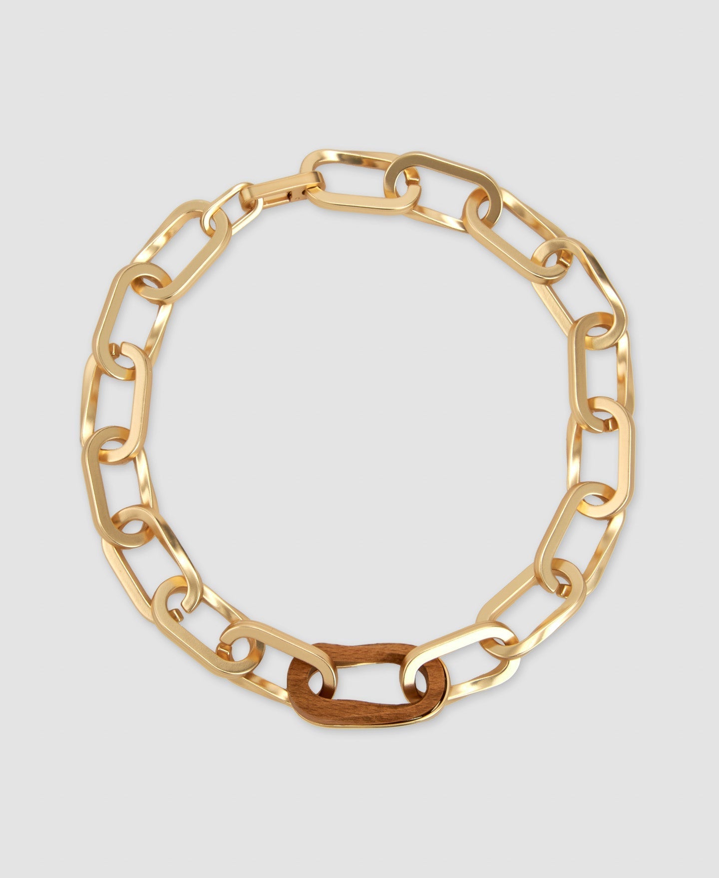 Women Necklace | Brown Signature Link Necklace by Spanish designer Adolfo Dominguez