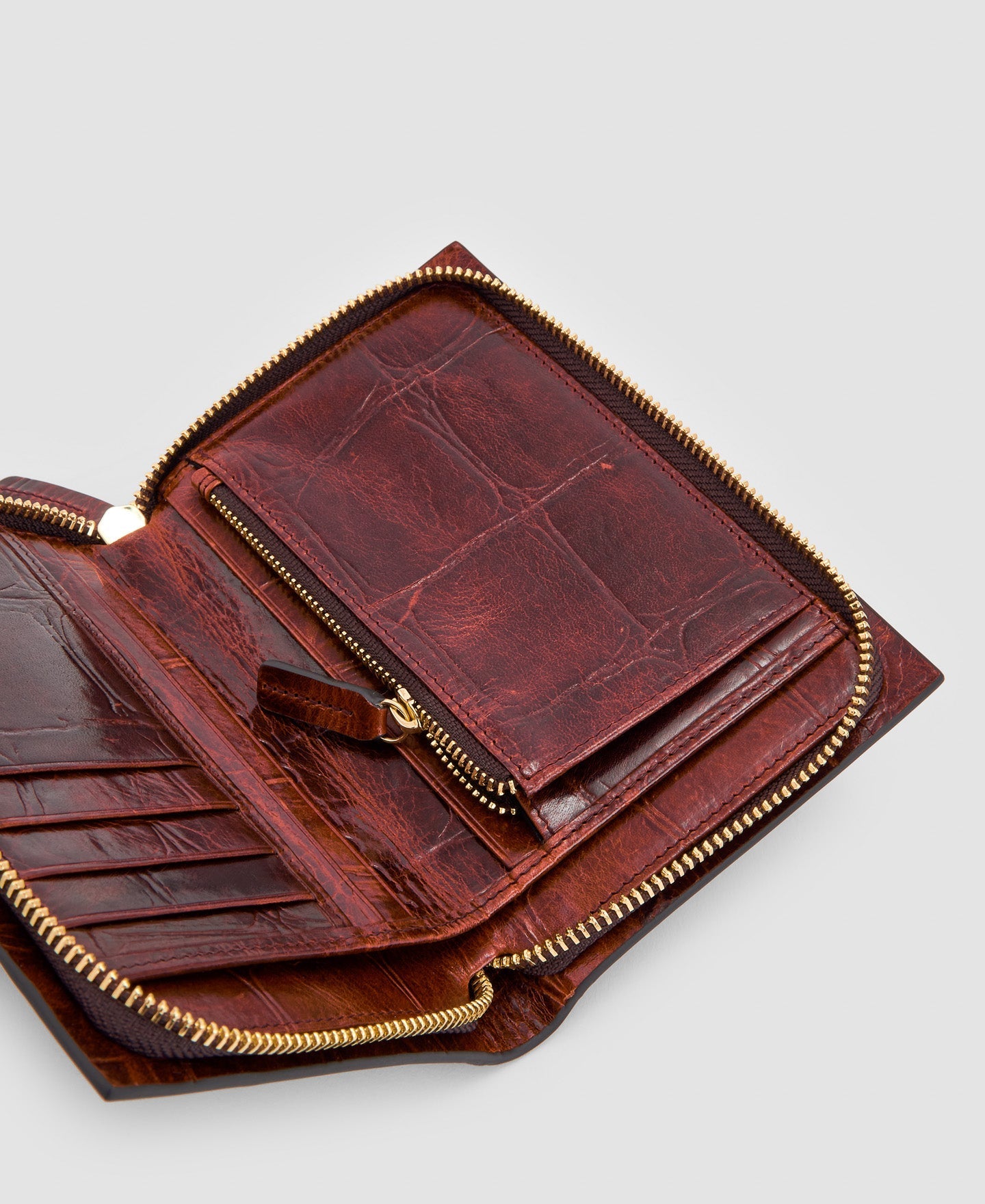 Women Wallet | Brown Small Wallet In Coco Leather by Spanish designer Adolfo Dominguez
