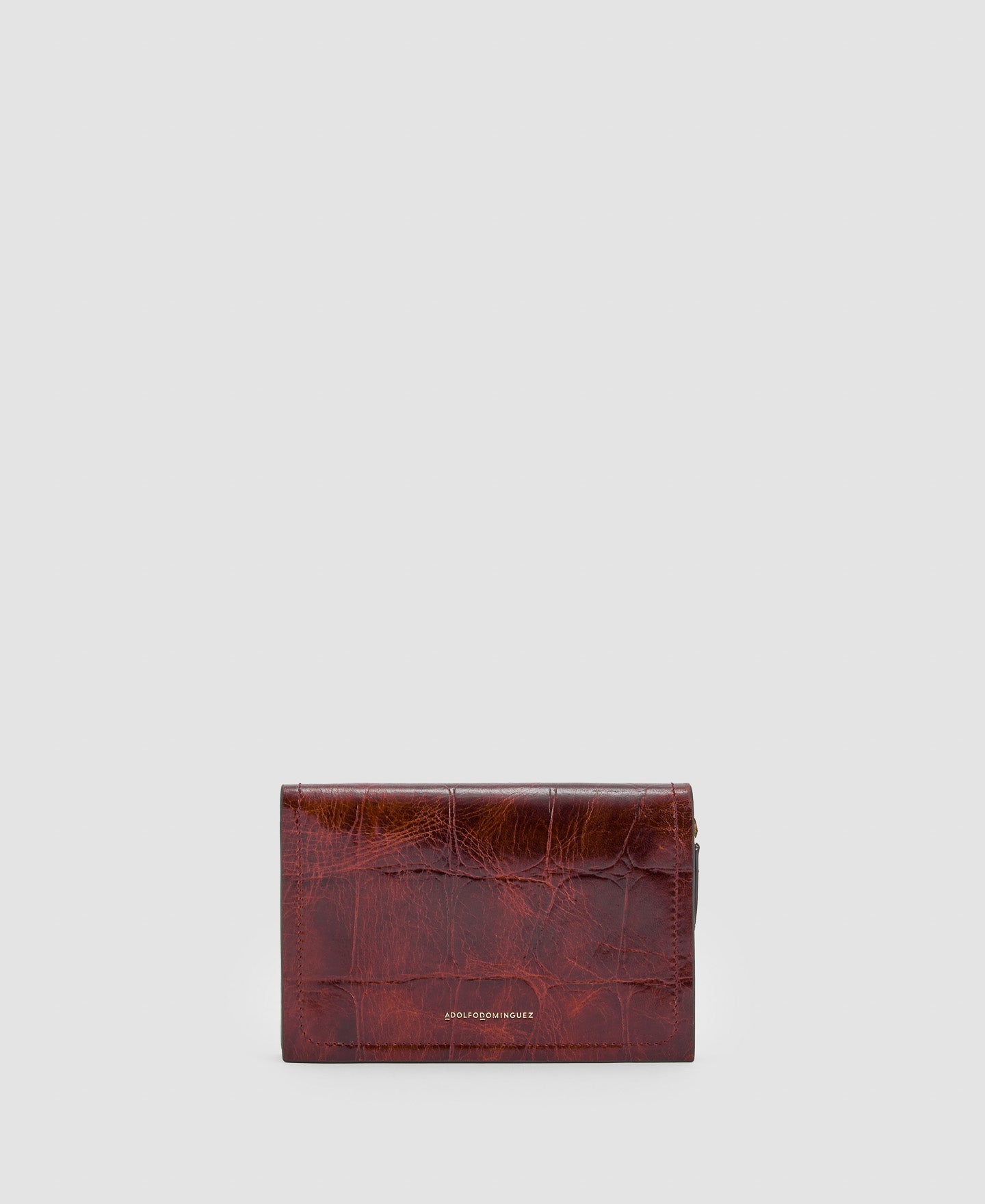 Women Wallet | Brown Small Wallet In Coco Leather by Spanish designer Adolfo Dominguez