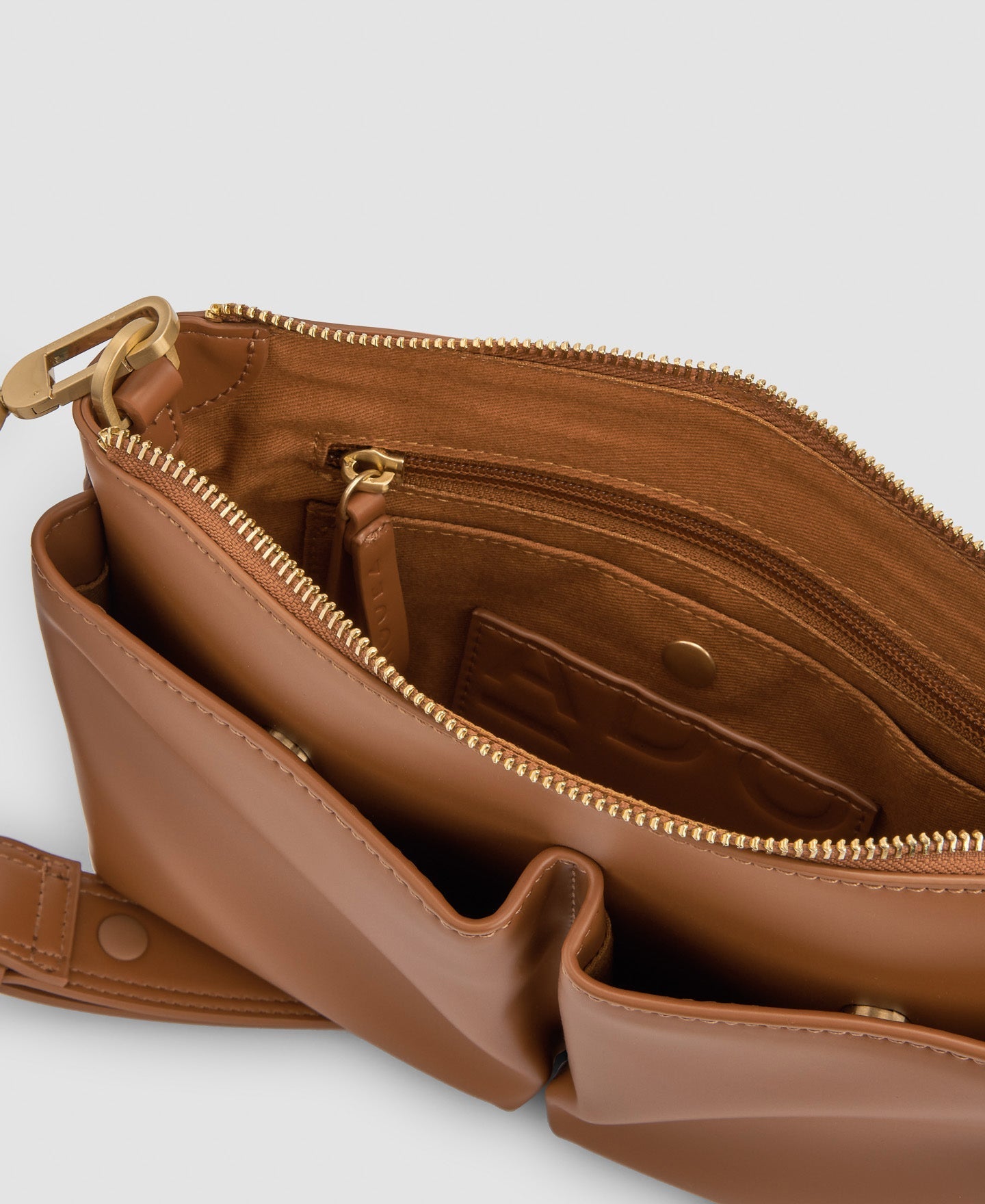 Women Bags | Buff Colour Recycled Materials Shoulder Bag by Spanish designer Adolfo Dominguez
