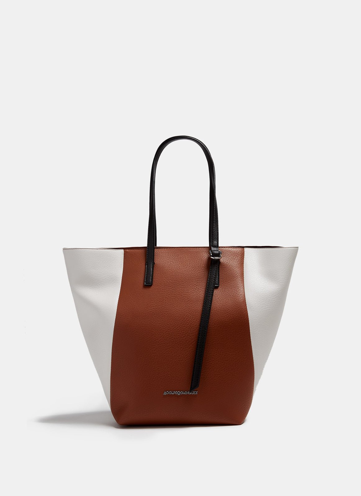 Women Bags | Buff Colour Soft Shopper Bag With Contrasting Straps by Spanish designer Adolfo Dominguez