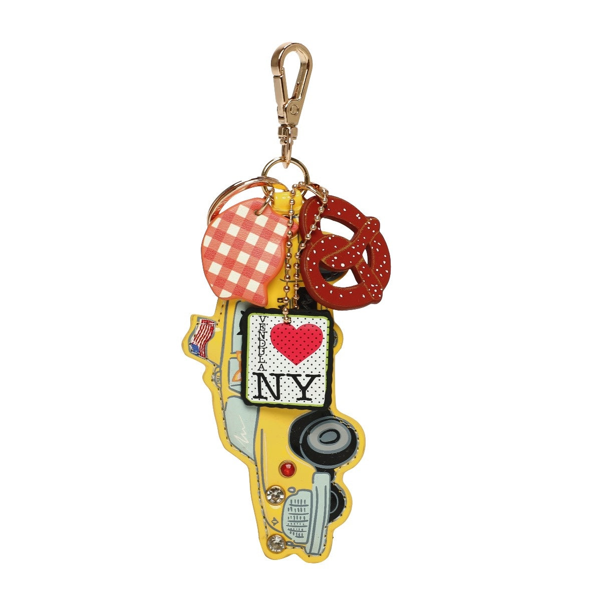 New York City Cats & Corgis Taxi Key Charm