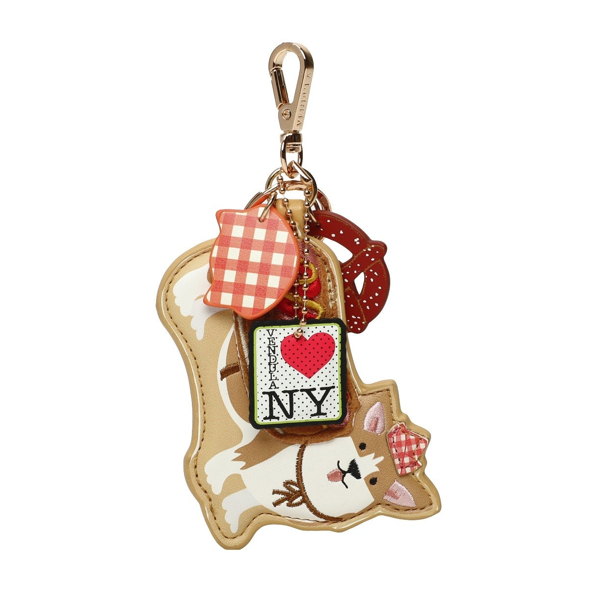 New York City Cats & Corgis Pretzel The Corgi Key Charm