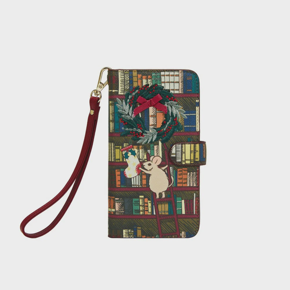 Vendula Christmas Library Universal Flip Phone Case