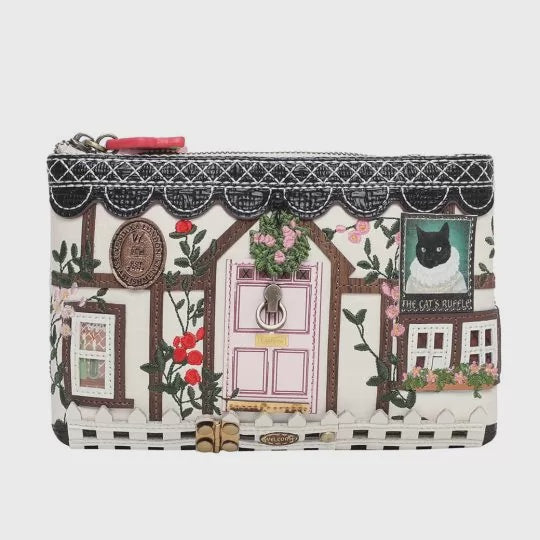 The Cats Ruffle Douvle Zipper Coin Purse