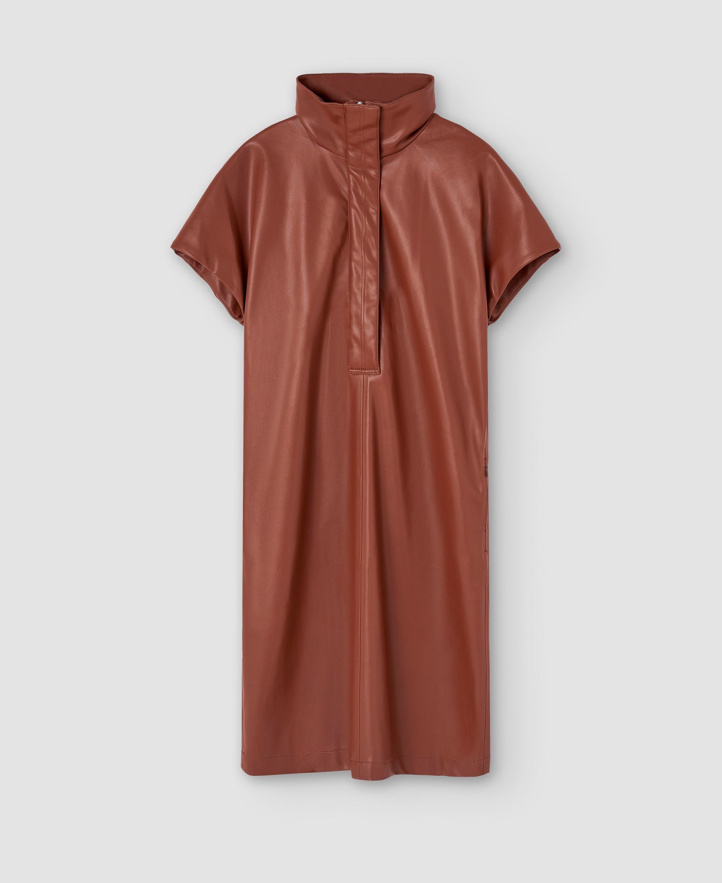Women Dress | Camel Recycled Polyester Dress by Spanish designer Adolfo Dominguez