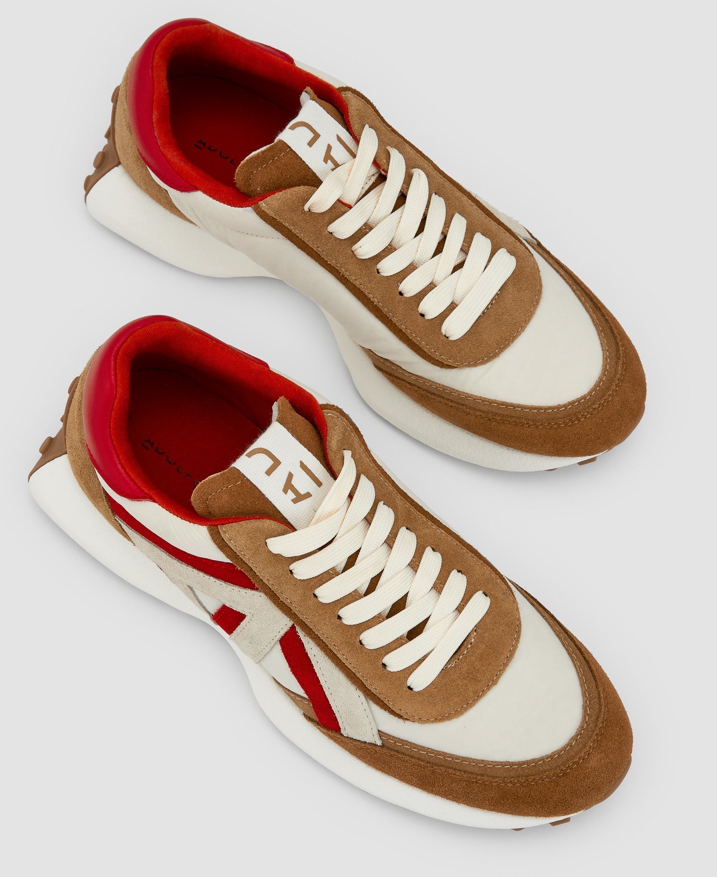 Women Shoes | Camel Suede And Nappa Leather Sneaker by Spanish designer Adolfo Dominguez