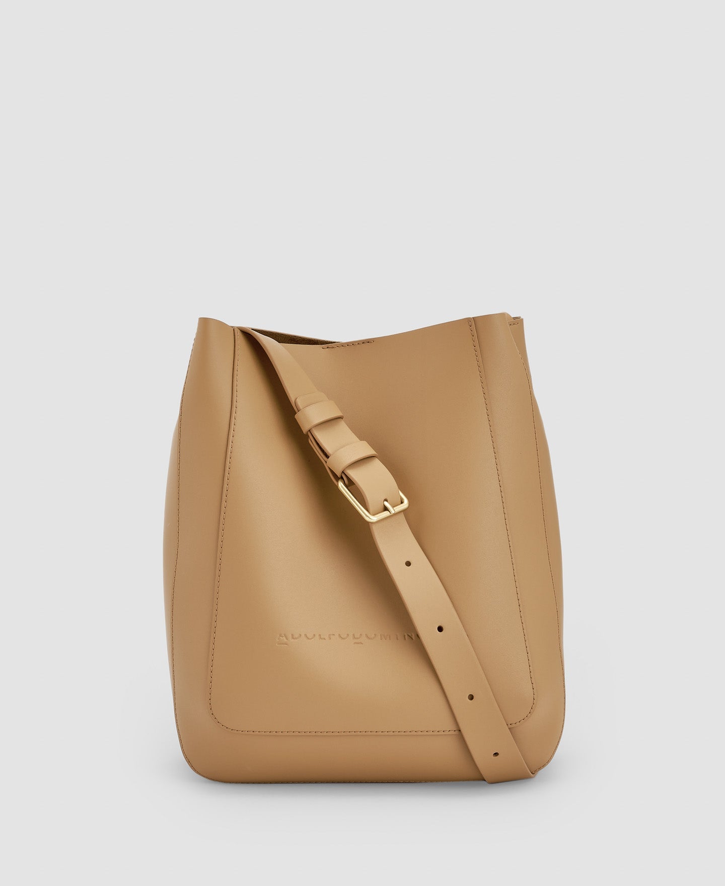 Women Leather Bag | Camel Vachetta Hobo Bag by Spanish designer Adolfo Dominguez