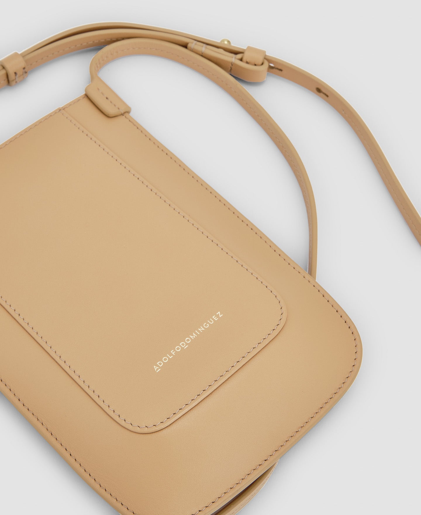 Women Wallet | Camel Vachetta Phone Bag by Spanish designer Adolfo Dominguez