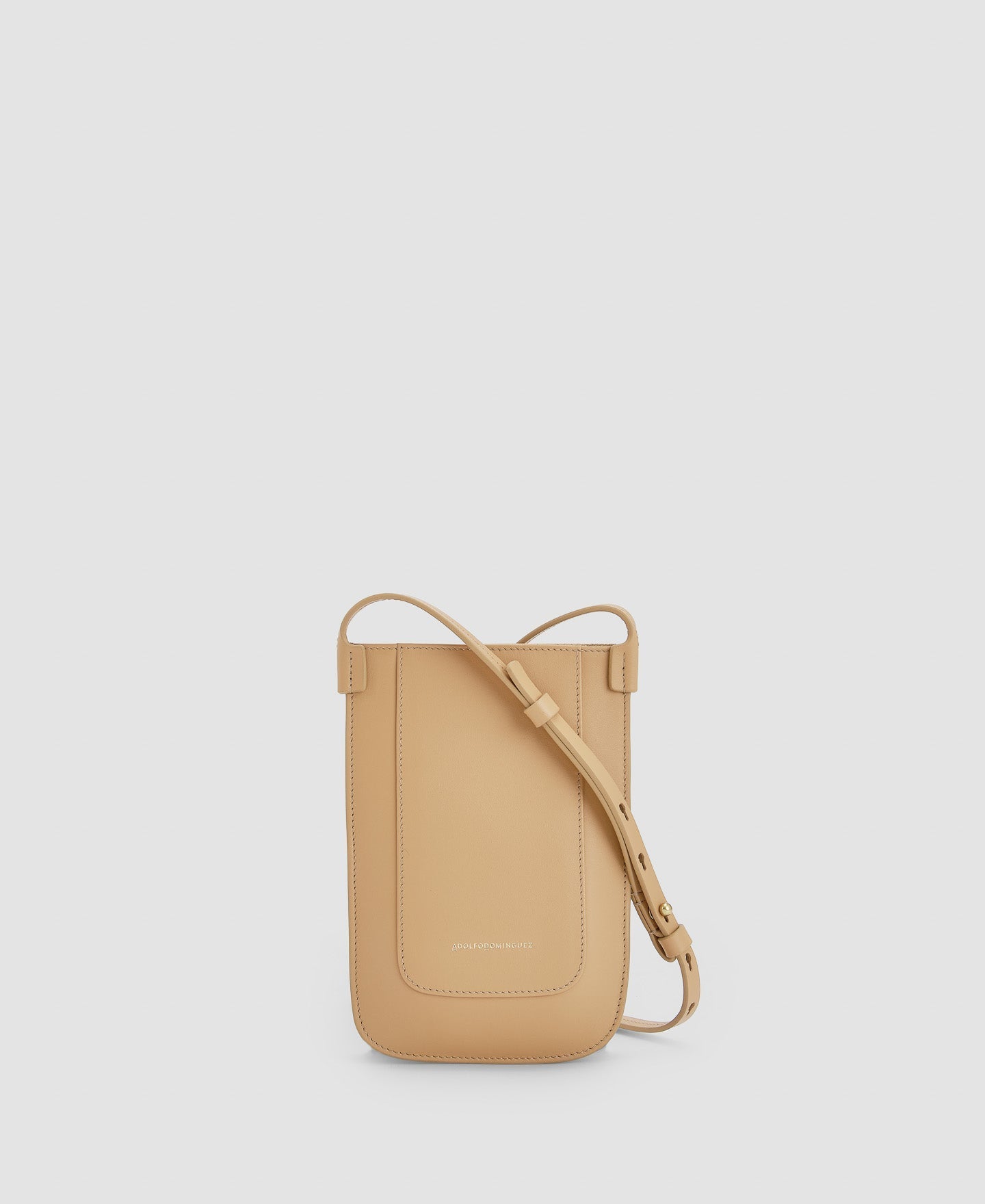 Women Wallet | Camel Vachetta Phone Bag by Spanish designer Adolfo Dominguez