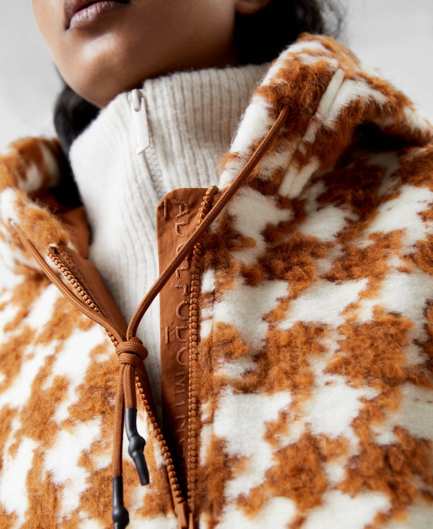 Women Jacket | Camel/Cream Jacket by Spanish designer Adolfo Dominguez