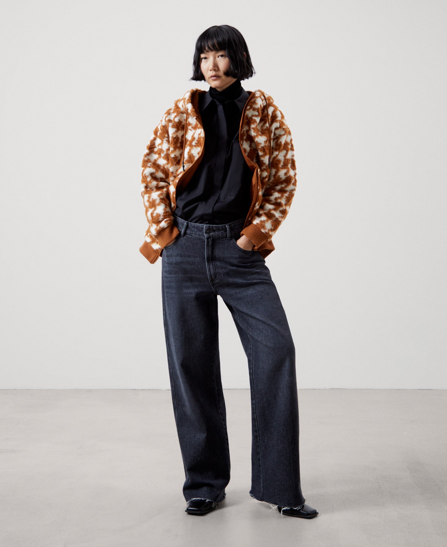 Women Jacket | Camel/Cream Jacket by Spanish designer Adolfo Dominguez