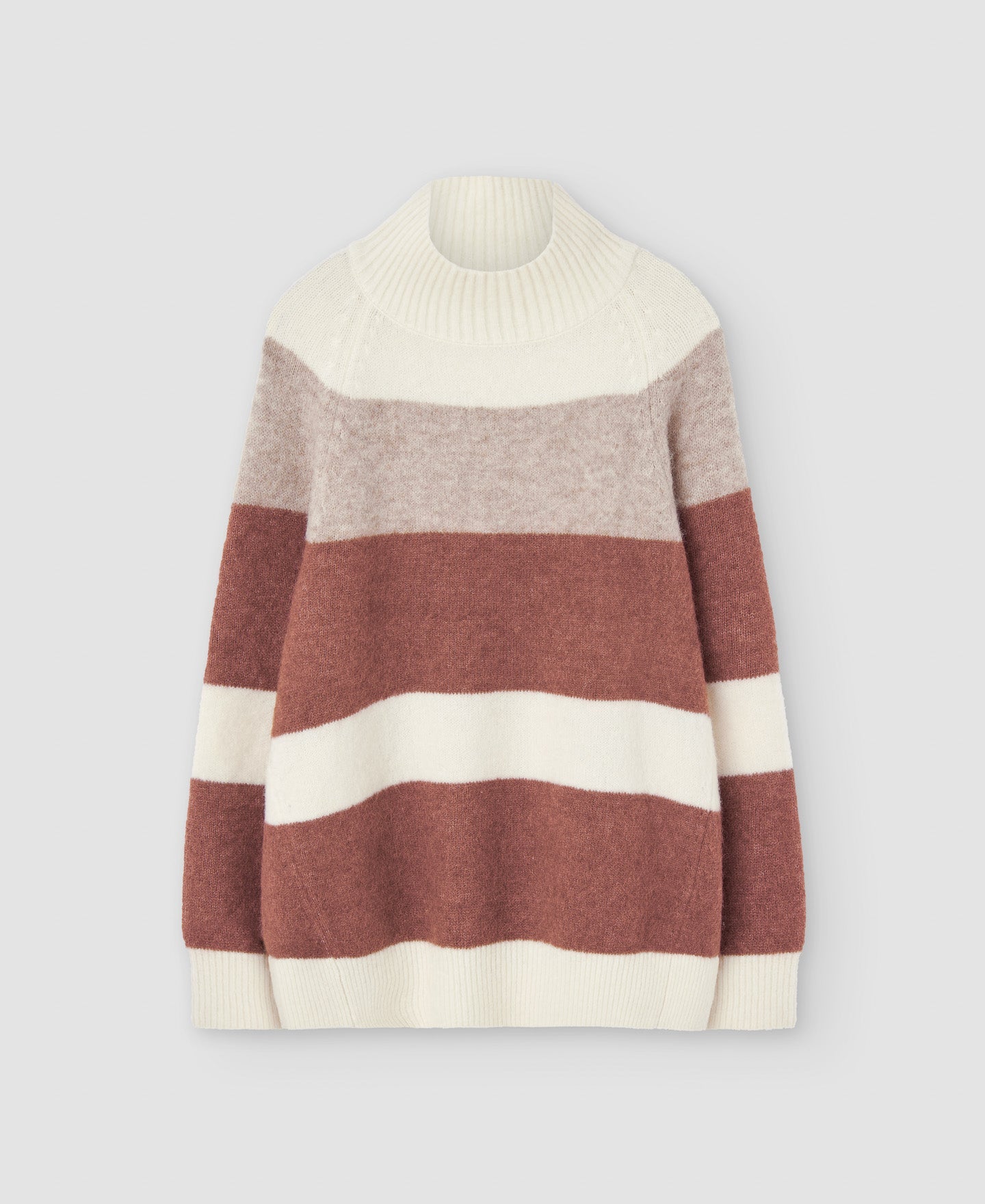 Women Jersey | Camel/Ecru Sweater by Spanish designer Adolfo Dominguez