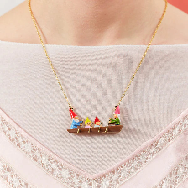 Canoeing Toadstool Family Statement Necklace | ascp3061