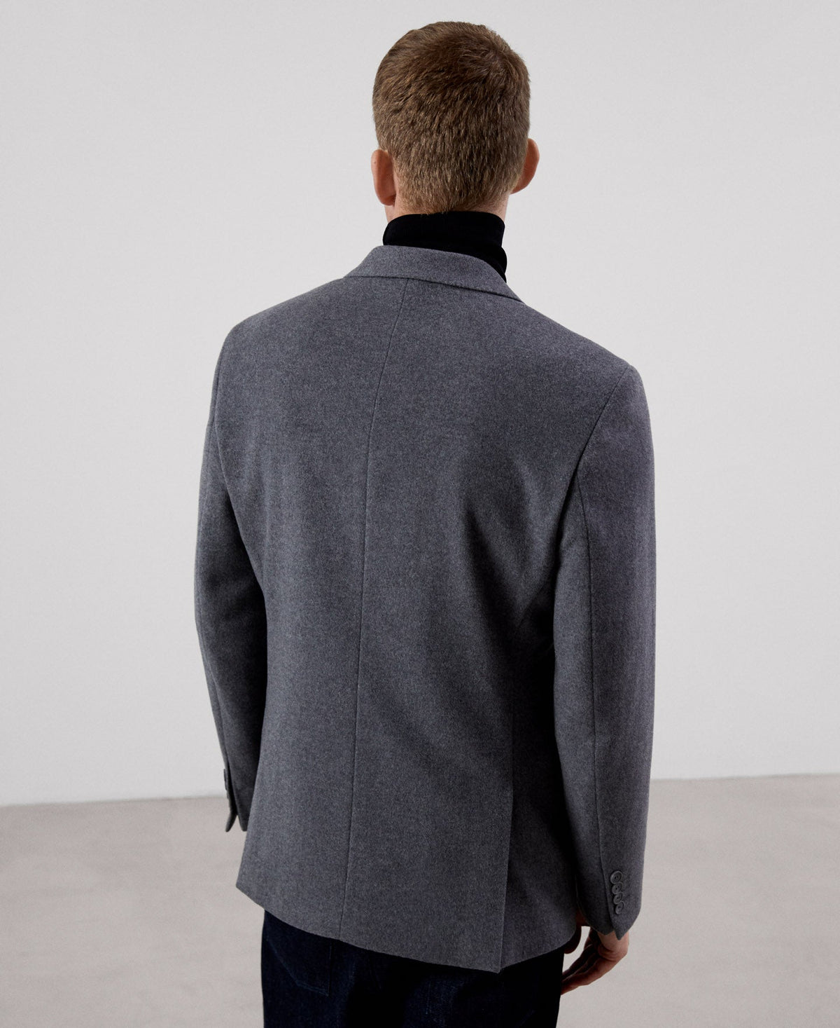 Men Structured Jacket | Charcoal Grey Jacket by Spanish designer Adolfo Dominguez