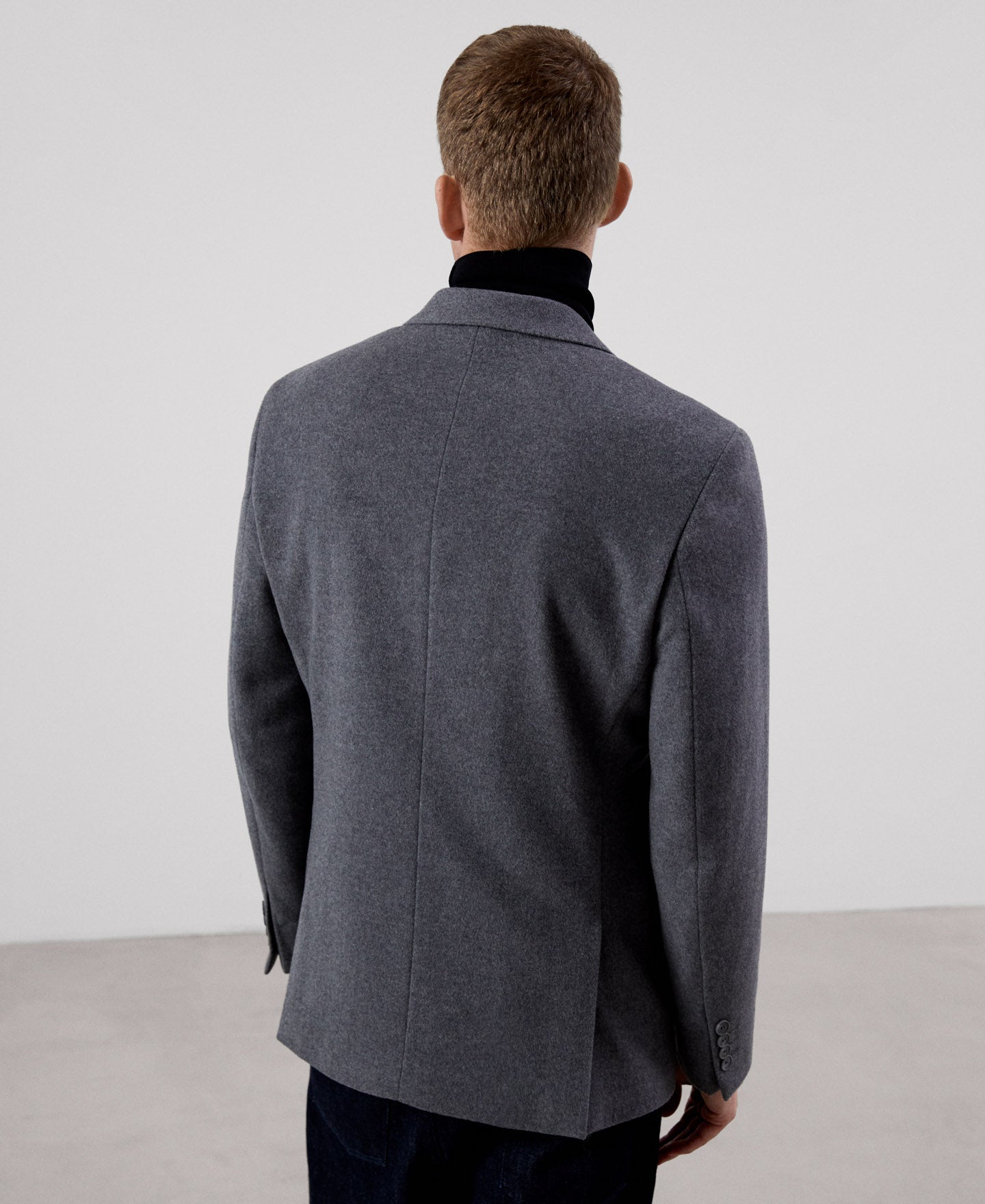 Men Structured Jacket | Charcoal Grey Jacket by Spanish designer Adolfo Dominguez