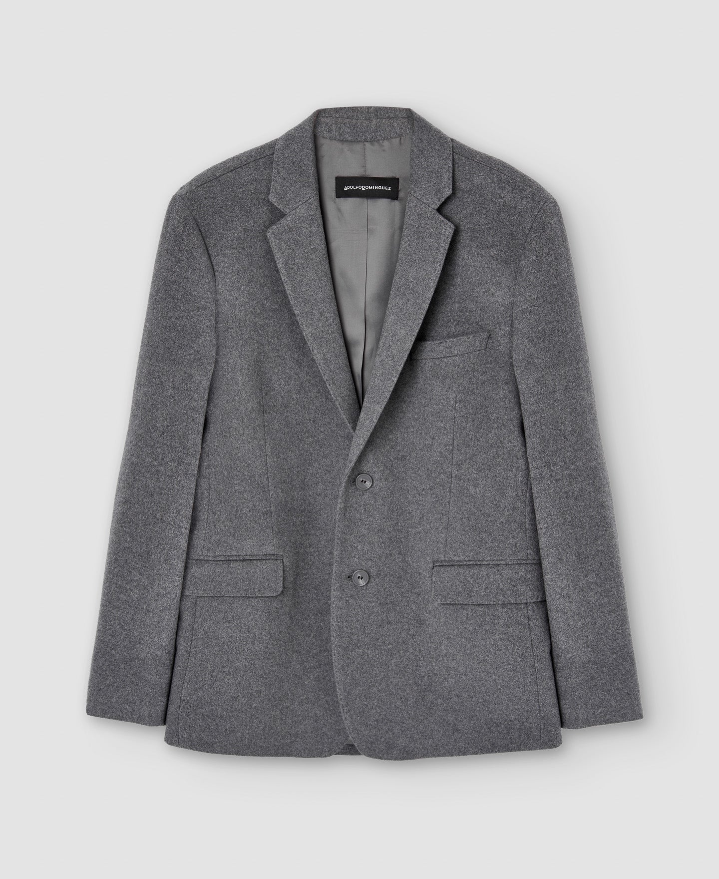 Men Structured Jacket | Charcoal Grey Jacket by Spanish designer Adolfo Dominguez