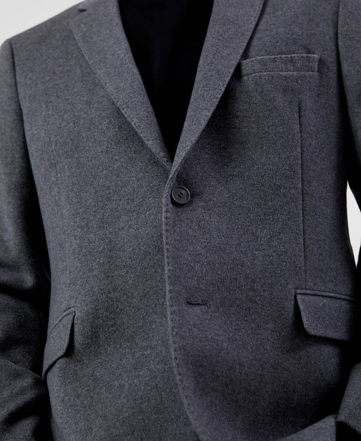 Men Structured Jacket | Charcoal Grey Jacket by Spanish designer Adolfo Dominguez