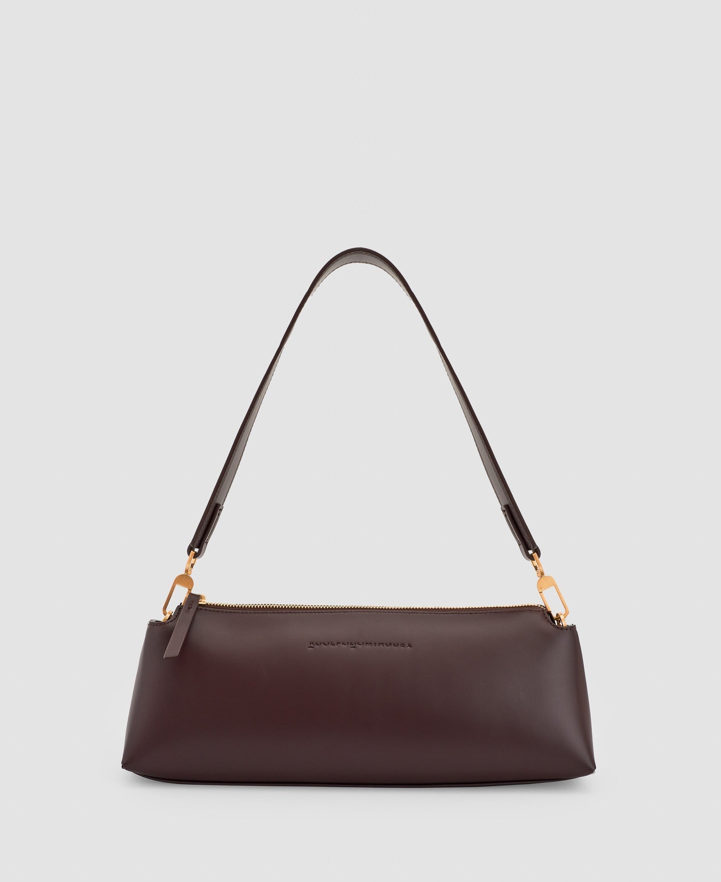 Women Bags | Chocolate Recycled Material Baguette Bag by Spanish designer Adolfo Dominguez