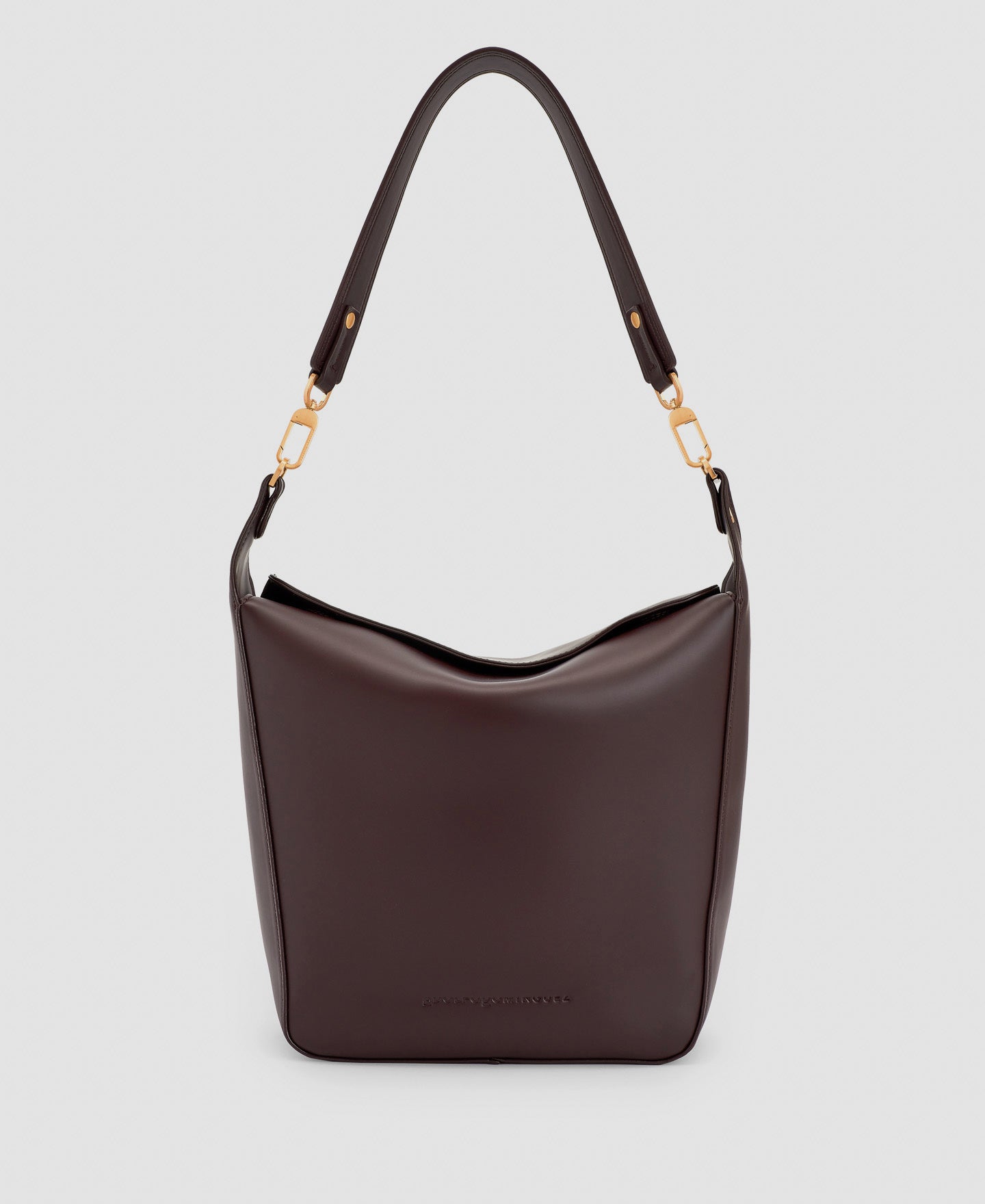 Women Bags | Chocolate Recycled Material Hobo by Spanish designer Adolfo Dominguez