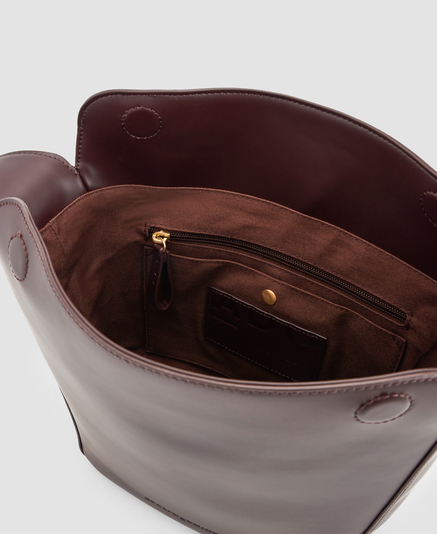 Women Bags | Chocolate Recycled Material Hobo by Spanish designer Adolfo Dominguez