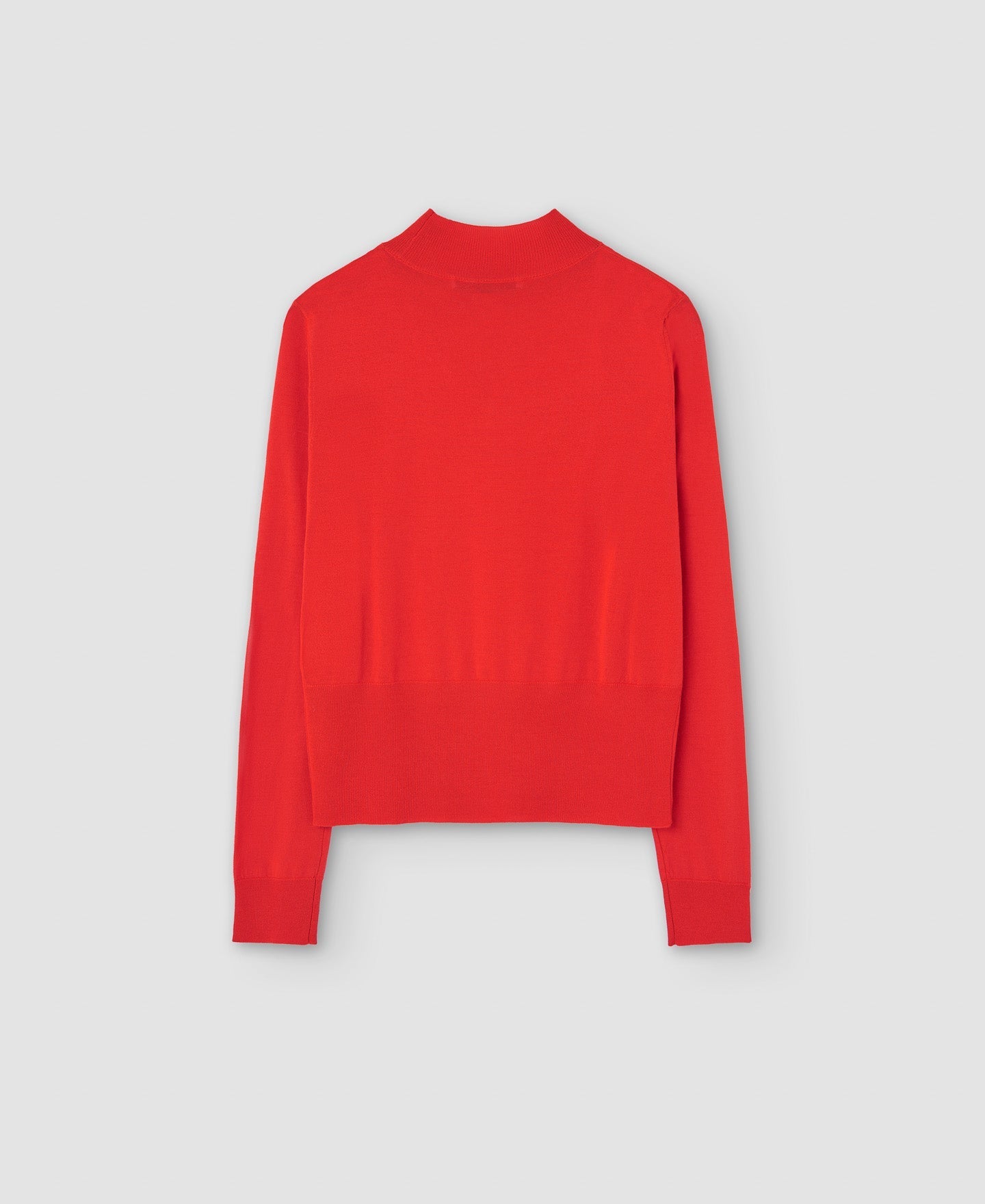 Women Jersey | Coral Merino Wool High Collar Sweater by Spanish designer Adolfo Dominguez