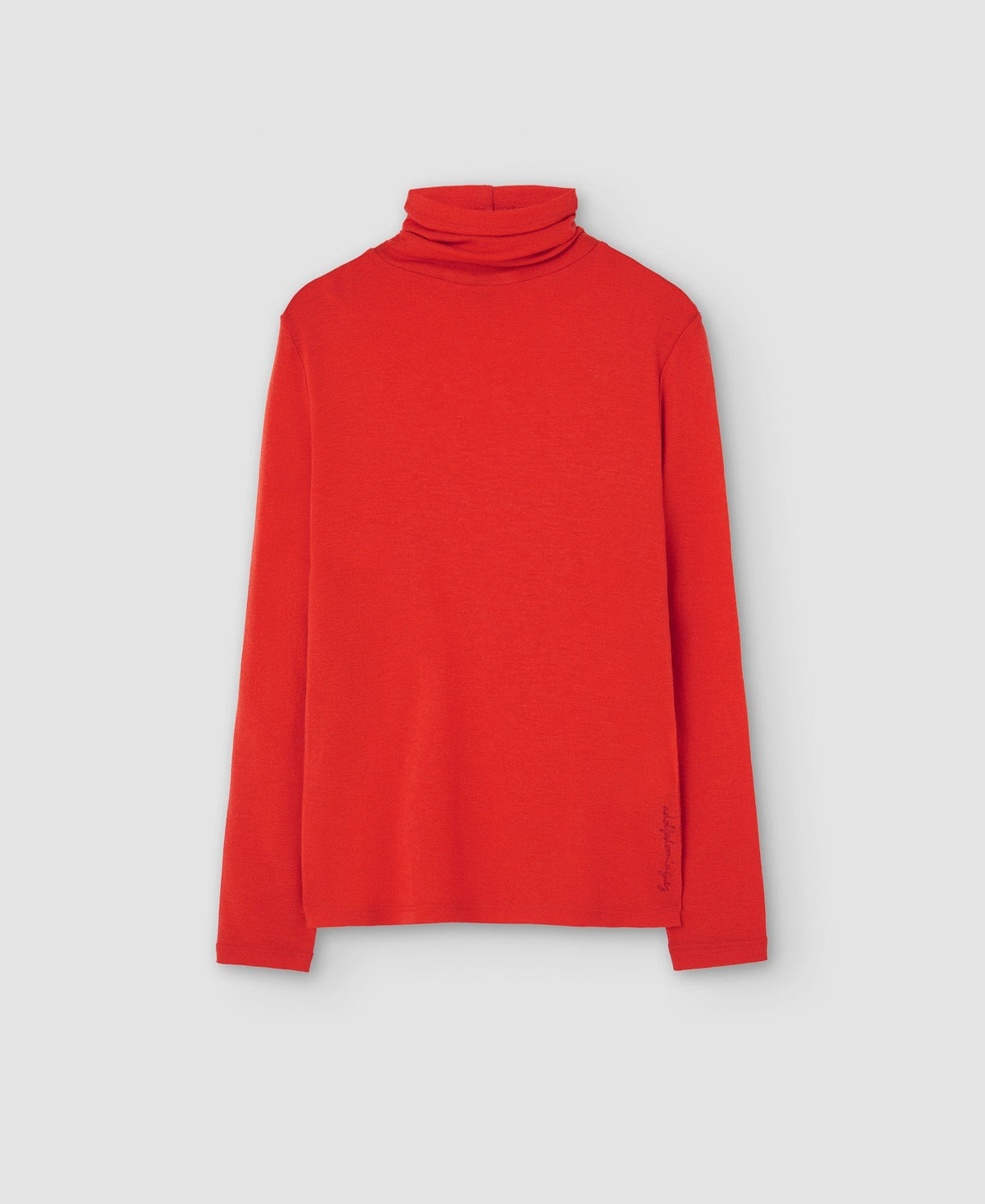 Women Long-Sleeve T-Shirt | Coral Merino Wool Long Sleeve T-Shirt by Spanish designer Adolfo Dominguez