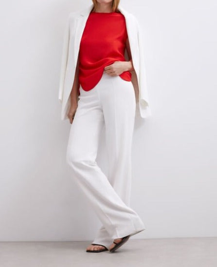 Women T-Shirt (Short Sleeve) | Coral T-Shirt Coral Cotton Lyocell And Viscose by Spanish designer Adolfo Dominguez