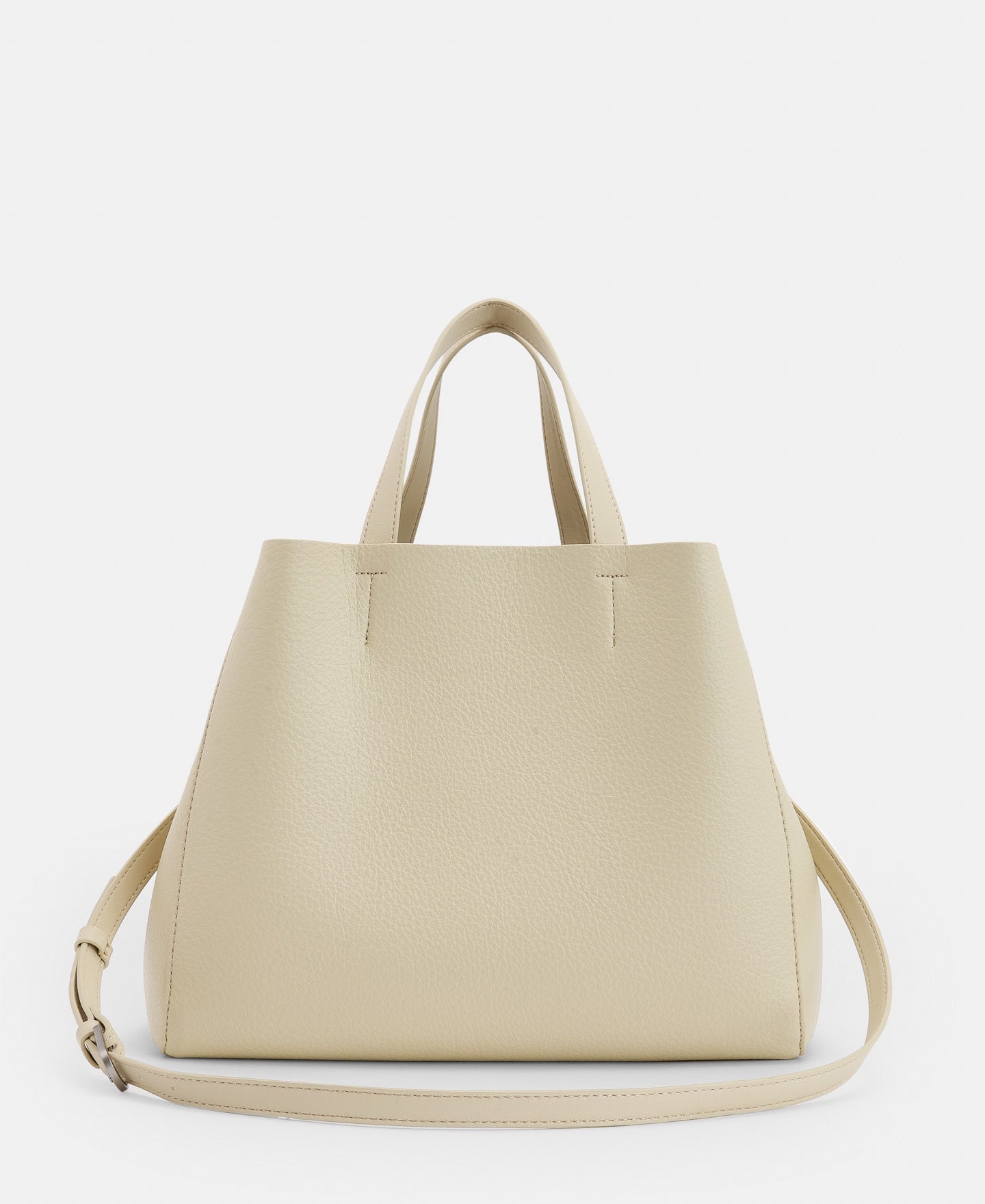 Women Bags | Cream Recycled Material Horizontal Shopper by Spanish designer Adolfo Dominguez