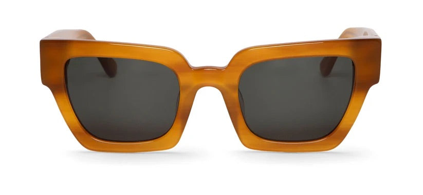 Orange/tan effect square sunglasses