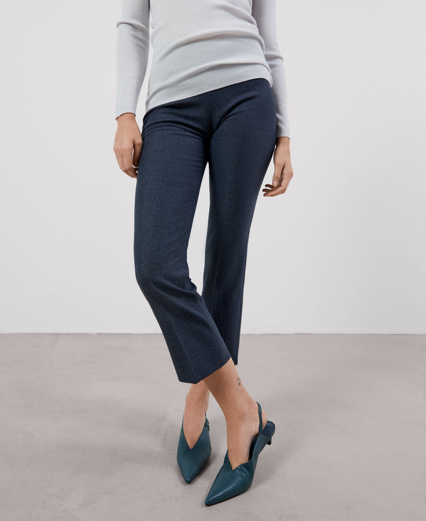 Women Trousers | Dark Blue Trousers by Spanish designer Adolfo Dominguez