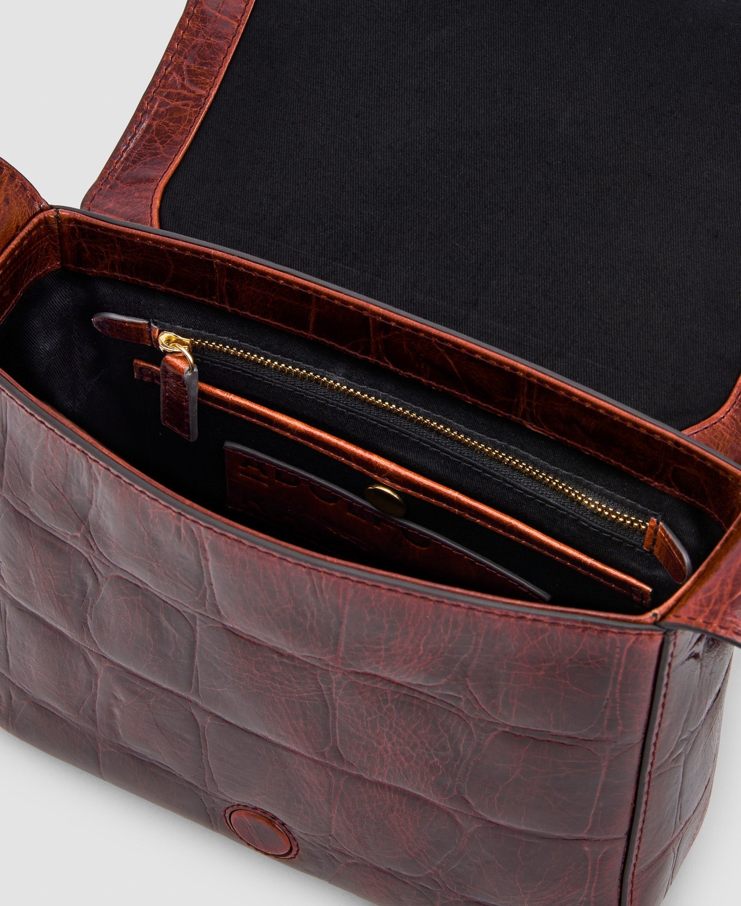 Women Leather Bag | Dark Brown Leather Shoulder Bag by Spanish designer Adolfo Dominguez
